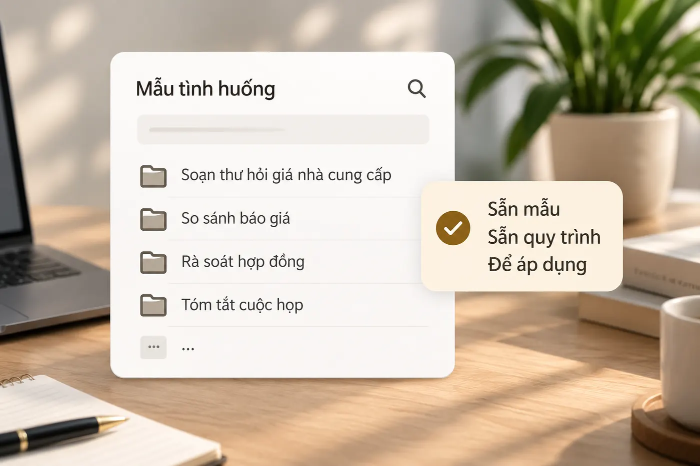 Thư viện tình huống mẫu và sổ tay quy trình