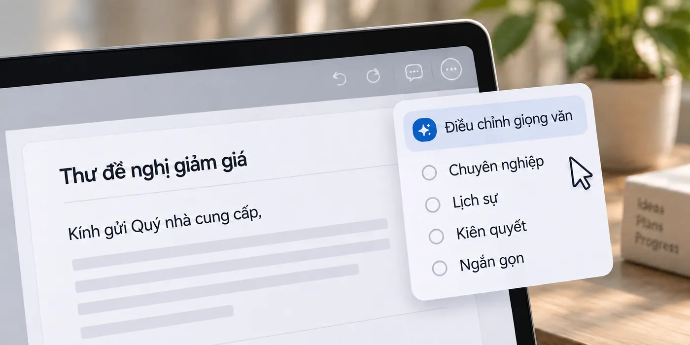 Soạn thảo thư đàm phán với nhà cung cấp