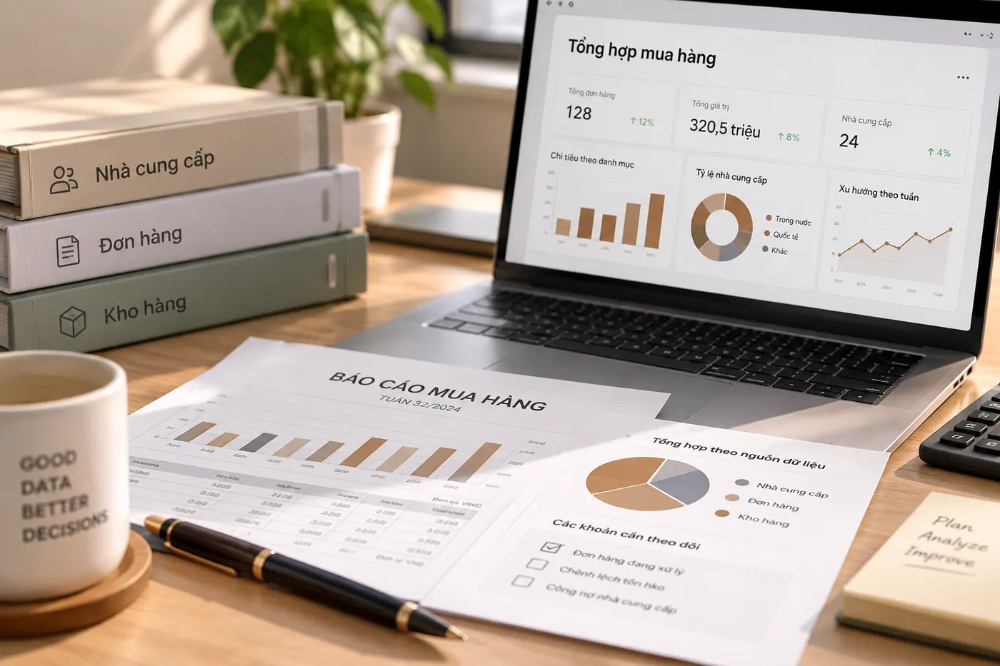 Tổng hợp báo cáo mua hàng định kỳ